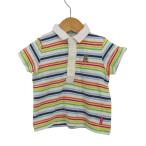 ミキハウス ポロシャツ 半袖 ボーダー トップス ベビー 男の子用 80サイズ オフホワイト×ネイビー×レッド MIKIHOUSE