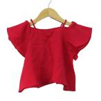 pti мой n off плечо cut and sewn рубашка tops baby для девочки 80 размер красный petit main