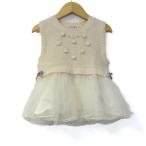 pti мой n вязаный One-piece tops chu-ru безрукавка baby для девочки 80 размер бежевый petit main