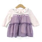  Mezzo Piano One-piece длинный рукав хлопок бренд tops baby для девочки 80 размер розовый × лиловый Mezzo Piano