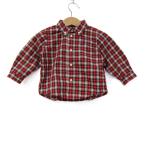  Ralph Lauren рубашка с длинным рукавом хлопок проверка бренд tops красный белый baby для мальчика 9M размер красный × белый RALPH LAUREN