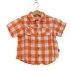  Moujonjon рубашка с коротким рукавом в клетку tops baby для мальчика 95 размер orange × белый moujonjon