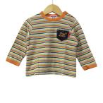  Miki House футболка с длинным рукавом tops окантовка рисунок сделано в Японии baby для мальчика 90 размер многоцветный MIKIHOUSE