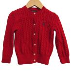  Polo Ralph Lauren кардиган tops длинный рукав кабель вязаный baby для девочки 2 размер красный POLO RALPH LAUREN