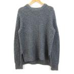 ショッピングAbercrombie アバクロンビー&フィッチ セーター トップス 長袖 畦編み ニット レディース Lサイズ グレー Abercrombie & Fitch