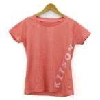 キットソン 半袖Tシャツ トップス ロゴT スポーツウエア レディース Mサイズ ピンク kitson