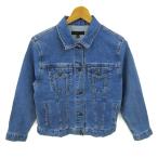 ユニクロ デニムジャケット アウター ストレッチ Gジャン レディース Lサイズ ブルー UNIQLO