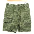 アバクロンビー&フィッチ ショートパンツ コットン ブランド 迷彩柄 ボトムス メンズ 28サイズ グリーン系 Abercrombie & Fitch
