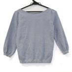 アンテプリマ サマーニット セーター 7分袖 ブランド トップス レディース 38サイズ ブルー×ラメ ANTEPRIMA