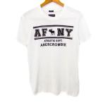 アバクロンビー&フィッチ 半袖Tシャツ トップス ロゴT メンズ Sサイズ ホワイト Abercrombie & Fitch