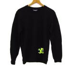 パイレックス スウェット トレーナー 長袖 コットン ブランド トップス 黒 白 メンズ Mサイズ ブラック×ホワイト×イエロー PYREX