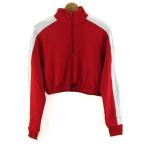 ショッピングforever21 フォーエバー21 ジャージ トラックジャケット 未使用 アウター 赤 白 レディース Sサイズ レッド×ブラック×ホワイト FOREVER 21