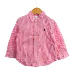  Ralph Lauren рубашка с длинным рукавом tops кнопка down в клетку baby для мальчика 18M размер розовый × белый RALPH LAUREN