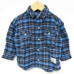  Beams рубашка с длинным рукавом tops в клетку фланель рубашка baby для мальчика 90 размер голубой BEAMS