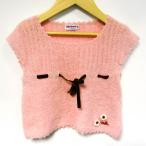  Miki House вязаный tops короткий рукав лучший baby для девочки 90 размер розовый MIKIHOUSE
