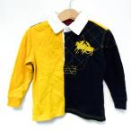  Polo bai Ralph Lauren рубашка-поло tops длинный рукав Rugger рубашка baby для мальчика 90 размер желтый × темно-синий Polo by Ralph Lauren