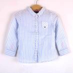  Tommy Hilfiger рубашка с длинным рукавом полоса рисунок tops baby для мальчика 92 размер голубой × белый TOMMY HILFIGER