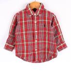  Ralph Lauren рубашка с длинным рукавом tops в клетку кнопка down baby для мальчика 80 размер красный RALPH LAUREN