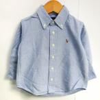  Ralph Lauren рубашка с длинным рукавом po колено Logo кнопка down tops baby для мальчика 80 размер оттенок голубого RALPH LAUREN