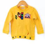  Miki House футболка с длинным рукавом tops животное рисунок сделано в Японии baby для мальчика 80 размер желтый MIKIHOUSE
