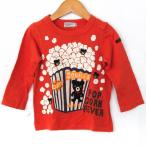  Miki House футболка с длинным рукавом tops животное рисунок Dub рубин сделано в Японии baby для мальчика 90 размер кирпич MIKIHOUSE