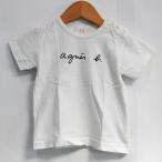  Agnes B короткий рукав футболка tops Logo T плечо зажим baby для девочки 18mois размер белый agnes b.
