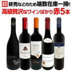 ショッピングワイン 端数在庫一掃 高級贅沢なワイン wine ばかり赤5本セット set