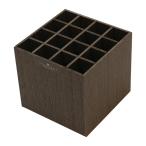 バスク ペンスタンド 16マス  ブラック 日本製 卓上 収納 S16-BK