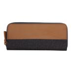 革コンビ ラウンドジップ ペンケース 2  キャメル デニム 本革 筆箱 LDKC-RZP2-09