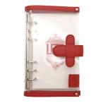 LETS STATIONERY GOODS クリア システム手帳 バイブル レッド B6-3