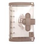 LETS STATIONERY GOODS クリアシステム手帳 ミニ5 mostro/グレージュ M5-6