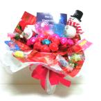 キャンディブーケ 手持ち なかよし クリスマス サンタ＆スノーマン レッド　  お菓子 詰め合わせ キャンディーブーケ