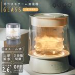 ハイパワーガラススチーム加湿器 GLASS グラス QS649 上部給水 スチーム式 加熱式 耐熱ガラス LEDライト 明るさ調節 チャイルドロック 爆買