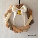 ショッピングリース オークヴィレッジ Oak Village 寄木のリース 木製 クリスマスリース 壁掛け可 北欧風 おしゃれ かわいい 玄関飾り 正月飾り ウッドリース