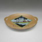 ショッピングデコ オールドノリタケ アールデコ夕焼風景文把手付プレート