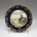 Old Noritake золотая краска кобальт способ машина пейзаж документ plate 1911~1921 год примерно античный Canada .....