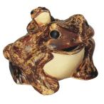 信楽焼 おしゃれ オブジェ 置き物 陶器 国産品 日本製 口あき蛙 子1匹 7号