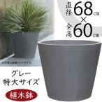 植木鉢 おしゃれ プランター 大型 観葉植物 人気 おすすめ 特大 大きい 大きめ マグナス コニック シンプル モダン 器 高品質 上質 グレー 灰 お庭 テラス 22号