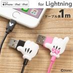 ディズニー Lightningケーブル ライトニングケーブル 可愛い iphone 充電 ケーブル ハンドシリーズ MFi 取得品 キャラクター 1m Hamee