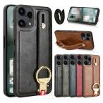 Nothing Phone 3a Lite ケース 耐衝撃 カバー PUレザー ケース 落下防止 ネックストラップ 持ち手 ベルト 落下防止ベルト 片手操作 取っ手 ストラップ穴