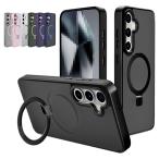 Galaxy S24FE ケース 耐衝撃 カバー マット 一体型リング付き スタンド機能 QI充電 ワイヤレス充電 Samsung サムスン ギャラクシー S24 FE おすすめ