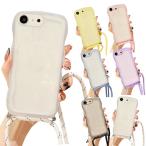 ショッピングiphone ケース ショルダー iPhone16e ケース スマホショルダー カバー ウェーブ 波型 カバー 半透明 TPU ソフト 滑り止め ケース 波状 可愛い お洒落 ショルダーストラップ