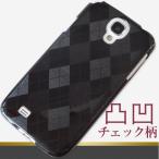 凸凹 スマホケース 740 チェック柄 素材クリア・ブラック iPhone6(4.7インチ)/SO-04E/SO-02E/SO-03D/SC-04E/SC-06D/SH-06E/P-02E/F-05D/iPhone5 等