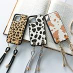 ショッピングダルメシアン iPhone限定  スマホショルダー iphone17 Pro ケース iPhone16 Pro MAX ストラップ付 リアケース アニマル柄 ハラコ調 ゼブラ ダルメシアン メール便送料無料