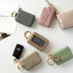 スマートキーケース 窓付き シングル クリア窓付き 名入れ本革 Nuance -クラシック- シュリンクレザー レディース メンズ かわいい カラビナ付 キーレス 車