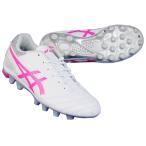 ジュニア DSライト JR GS　ホワイト×ピンクグロウ　【asics|アシックス】サッカージュニアスパイク1104a019-100