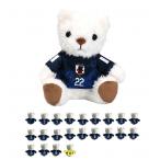 サッカー日本代表 プレーヤーズベアキーホルダー 2024 SAMURAI BLUE サッカー日本代表アクセサリー24jfa-013