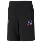 ジュニア NJR CREATIVITY ロゴ ショーツ　プーマブラック　【PUMA|プーマ】サッカーフットサルジュニアウェアー605561-01