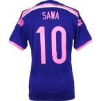 なでしこジャパン ピンクマーキング入り半袖レプリカユニフォーム　10.澤穂希　【adidas|アディダス】サッカー日本代表ウェアーad657-wwc2