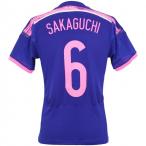 なでしこジャパン ピンクマーキング入り半袖レプリカユニフォーム　6.阪口夢穂　【adidas|アディダス】サッカー日本代表ウェアーad657-wwc2
